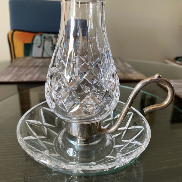 Waterford Crystal Candle Holder with Silver Accent - Picture 2 of 4